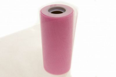 Фатин блестящий в шпульках 16-14, 12 гр/м2, шир. 15 см (в нам. 25+/-1 м), цвет розовый - купить в Хасавьюрте. Цена: 108.61 руб.