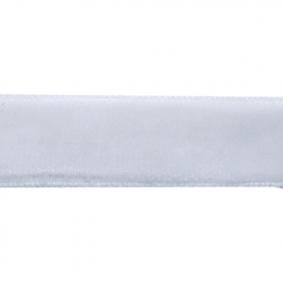 Лента бархатная нейлон, шир.12 мм, (упак. 45,7м), цв.01-белый - купить в Хасавьюрте. Цена: 457.61 руб.