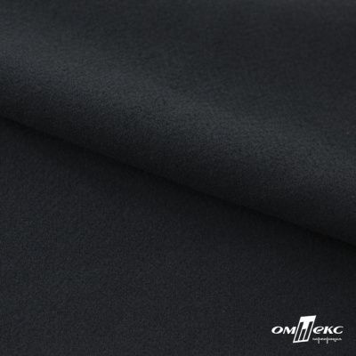 Трикотажное полотно "Капри" 100% полиэстр, 152см, 320 г/м2, чёрный, м - купить в Хасавьюрте. Цена 374 руб.