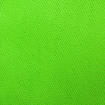 Фатин матовый 16-142, 12 гр/м2, шир.300см, цвет неон.зелёный - купить в Хасавьюрте. Цена 100.92 руб.