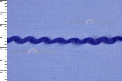 Тесьма плетеная "Вьюнчик"/синий - купить в Хасавьюрте. Цена: 40.72 руб.