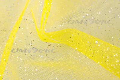 Сетка Глиттер, 40 гр/м2, шир.160см, цвет жёлтый - купить в Хасавьюрте. Цена 163.01 руб.