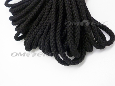Шнур В-035 4 мм круп.плетение 100 м черный - купить в Хасавьюрте. Цена: 156.40 руб.