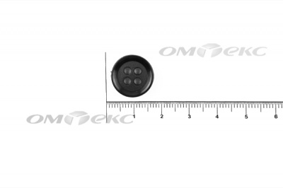 51400/15 мм (4 пр) черные пуговицы - купить в Хасавьюрте. Цена: 0.67 руб.
