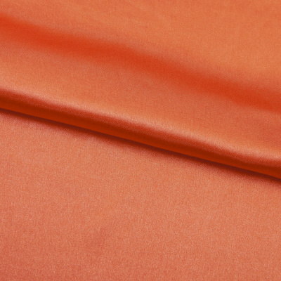 Поли креп-сатин 17-1350, 120 гр/м2, шир.150см, цвет оранжевый - купить в Хасавьюрте. Цена 155.57 руб.