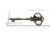 Декоративный элемент для творчества из металла "Ключ"8,5 см  - купить в Хасавьюрте. Цена: 26.66 руб.