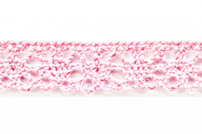 Тесьма кружевная 0621-1607, шир. 15 мм/уп. 20+/-1 м, цвет 096-розовый - купить в Хасавьюрте. Цена: 302.42 руб.