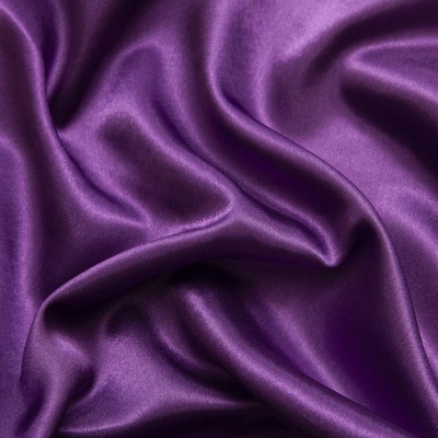 Поли креп-сатин 19-3536, 125 (+/-5) гр/м2, шир.150см, цвет фиолетовый - купить в Хасавьюрте. Цена 155.57 руб.
