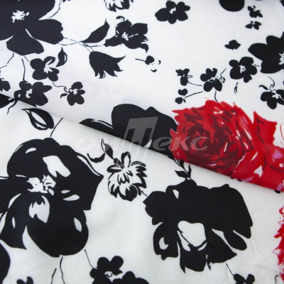 Плательная ткань "Фламенко" 22.1, 80 гр/м2, шир.150 см, принт растительный - купить в Хасавьюрте. Цена 239.03 руб.
