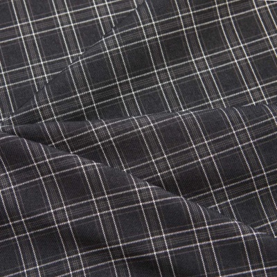 Ткань костюмная клетка 25052 2027, 198 гр/м2, шир.150см, цвет т.серый/сер/бел - купить в Хасавьюрте. Цена 427.13 руб.
