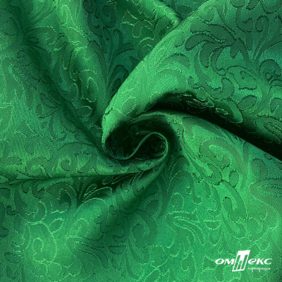 Ткань жаккард королевский, 100% полиэстр 180 г/м 2, шир.150 см, цв-зеленый - купить в Хасавьюрте. Цена 293.39 руб.