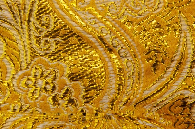 Ткань костюмная жаккард №12, 140 гр/м2, шир.150см, цвет жёлтый - купить в Хасавьюрте. Цена 383.29 руб.