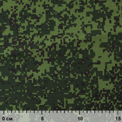 Униформ Рип Стоп 80/20 полиэфир/хлопок, 205 г/м2,  принтованный темно-зеленый, ВО, шир. 150 см - купить в Хасавьюрте. Цена 191.15 руб.