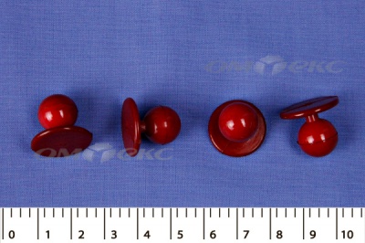 Пуговица поварская "Пукля", 10 мм, цвет красный - купить в Хасавьюрте. Цена: 2.28 руб.
