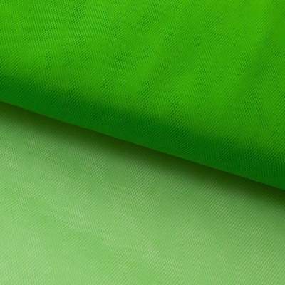 Фатин матовый 16-146, 12 гр/м2, шир.300см, цвет зелёный - купить в Хасавьюрте. Цена 113.85 руб.