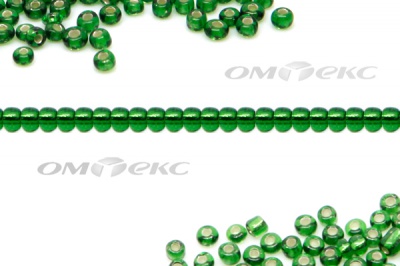Бисер (SL) 11/0 ( упак.100 гр) цв.27В - зелёный - купить в Хасавьюрте. Цена: 53.34 руб.