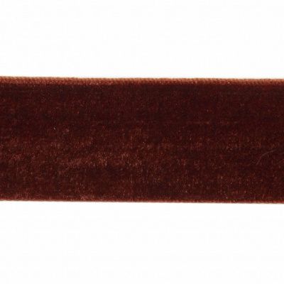 Лента бархатная нейлон, шир.25 мм, (упак. 45,7м), цв.120-шоколад - купить в Хасавьюрте. Цена: 981.09 руб.