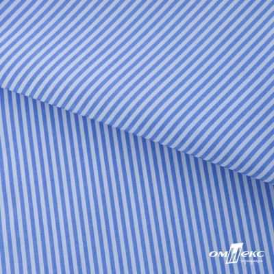 Ткань сорочечная Полоска Кенди, 115 г/м2, 58% пэ,42% хл, шир.150 см, цв.2-голубой, (арт.110) - купить в Хасавьюрте. Цена 309.82 руб.