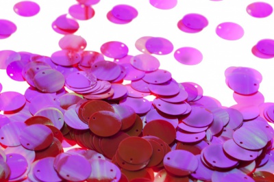 Пайетки "ОмТекс" россыпью,CREAM,круг 20 мм/упак.50+/-2 гр, цв. 15-розовый - купить в Хасавьюрте. Цена: 80.93 руб.