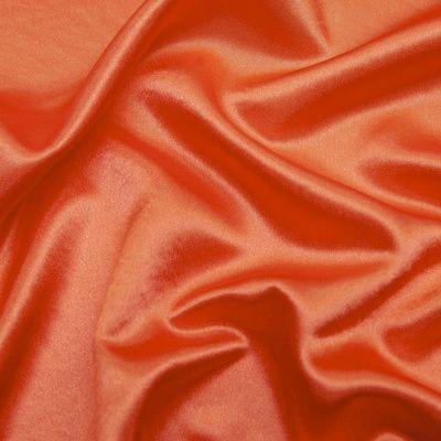 Поли креп-сатин 18-1445, 120 гр/м2, шир.150см, цвет оранжевый - купить в Хасавьюрте. Цена 157.15 руб.