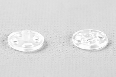 Кнопки пришивные пластиковые 11,5 мм, блистер 24шт, цв.-прозрачные - купить в Хасавьюрте. Цена: 59.44 руб.