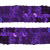 Тесьма с пайетками 12, шир. 20 мм/уп. 25+/-1 м, цвет фиолет - купить в Хасавьюрте. Цена: 786.13 руб.
