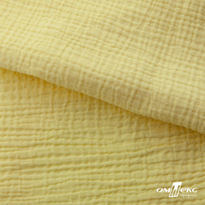 Ткань Муслин, 100% хлопок, 125 гр/м2, шир. 135 см (12-0824) цв.лимон нюд - купить в Хасавьюрте. Цена 337.25 руб.