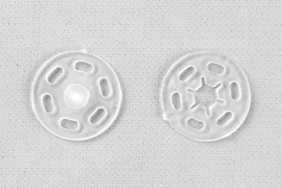 Кнопки пришивные пластиковые 15 мм, блистер 24шт, цв.-прозрачные - купить в Хасавьюрте. Цена: 68.79 руб.