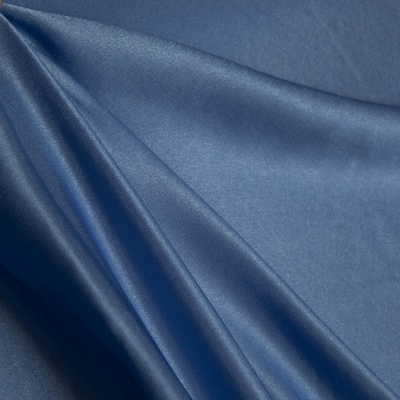 Поли креп-сатин 16-4132, 125 (+/-5) гр/м2, шир.150см, цвет голубой - купить в Хасавьюрте. Цена 155.57 руб.