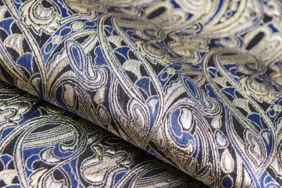 Ткань костюмная жаккард, 135 гр/м2, шир.150см, цвет синий№18 - купить в Хасавьюрте. Цена 441.95 руб.