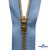 Молнии джинсовые металл т-5, 18 см латунь (YG), цв.-деним (231) - купить в Хасавьюрте. Цена: 22.80 руб.
