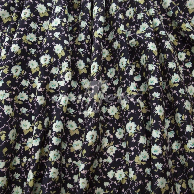 Плательная ткань "Софи" 8.1, 75 гр/м2, шир.150 см, принт растительный - купить в Хасавьюрте. Цена 243.96 руб.