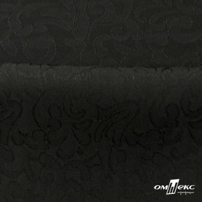 Ткань жаккард королевский, 100% полиэстр 180 г/м 2, шир.150 см, цв-черный - купить в Хасавьюрте. Цена 296.39 руб.