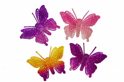 Бабочка декоративная пластиковая #12 - купить в Хасавьюрте. Цена: 7.09 руб.