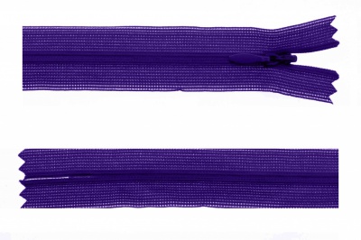 Молния потайная Т3 866, 20 см, капрон, цвет фиолетовый - купить в Хасавьюрте. Цена: 5.27 руб.