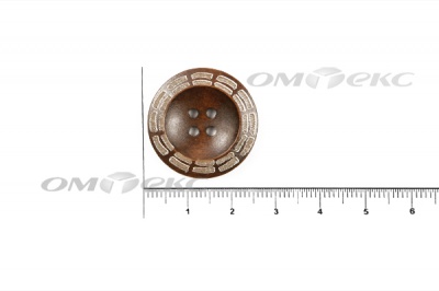 Пуговица деревянная круглая №53 (25мм) - купить в Хасавьюрте. Цена: 3.68 руб.