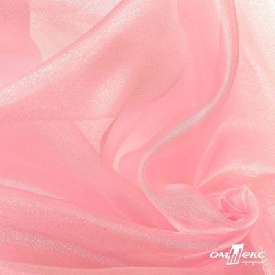 Ткань органза, 100% полиэстр, 28г/м2, шир. 150 см, цв. #47 розовая пудра - купить в Хасавьюрте. Цена 86.24 руб.