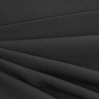 Костюмная ткань "Элис", 200 гр/м2, шир.150см, цвет чёрный - купить в Хасавьюрте. Цена 306.20 руб.