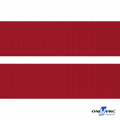 Красный- цв.171 -Текстильная лента-стропа 550 гр/м2 ,100% пэ шир.25 мм (боб.50+/-1 м) - купить в Хасавьюрте. Цена: 405.80 руб.