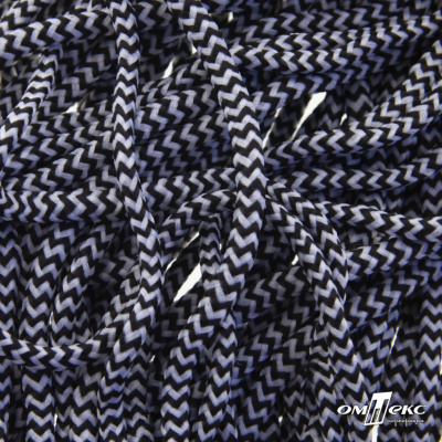 Шнурки #107-16, круглые 130 см, двухцветные цв.серый/чёрный - купить в Хасавьюрте. Цена: 31.89 руб.