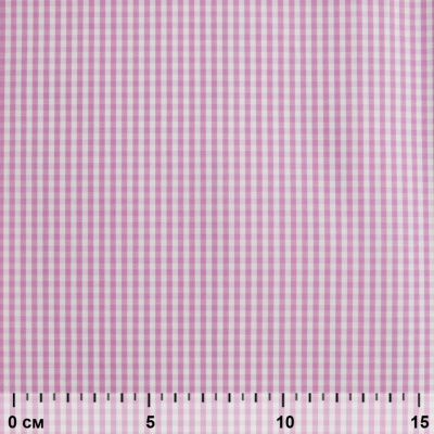 Ткань сорочечная Клетка Виши, 115 г/м2, 58% пэ,42% хл, шир.150 см, цв.1-розовый, (арт.111) - купить в Хасавьюрте. Цена 309.82 руб.