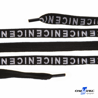 Шнурки #107-06, плоские 130 см, "СENICE" , цв.чёрный - купить в Хасавьюрте. Цена: 23.03 руб.