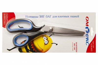 Ножницы арт.0330-6052 "ЗИГ-ЗАГ" 5 мм, для плотных тканей , 9"/ 229 мм - купить в Хасавьюрте. Цена: 740.56 руб.