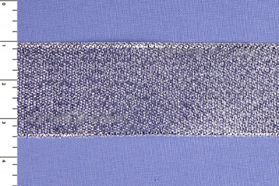 Лента парча MR-25, 25мм (33 м)  серебро - купить в Хасавьюрте. Цена: 403.62 руб.