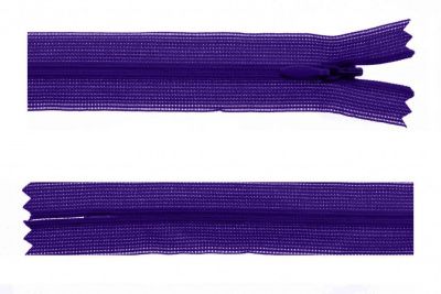 Молния потайная Т3 866, 50 см, капрон, цвет фиолетовый - купить в Хасавьюрте. Цена: 8.62 руб.
