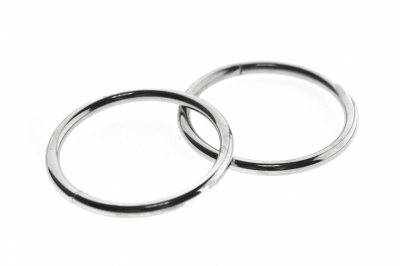 Кольцо металлическое №40 мм, цв.-никель - купить в Хасавьюрте. Цена: 4.45 руб.
