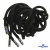 Шнурки #107-05, круглые 130 см, декор.наконечник, цв.чёрный - купить в Хасавьюрте. Цена: 22.56 руб.