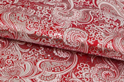 Ткань костюмная жаккард, 135 гр/м2, шир.150см, цвет красный№3 - купить в Хасавьюрте. Цена 441.94 руб.