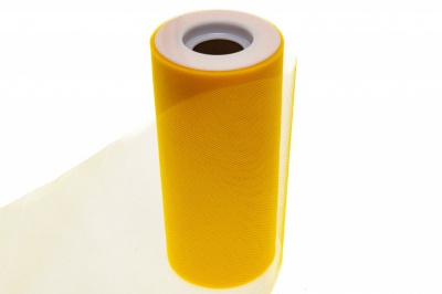 Фатин в шпульках 16-72, 10 гр/м2, шир. 15 см (в нам. 25+/-1 м), цвет жёлтый - купить в Хасавьюрте. Цена: 100.69 руб.