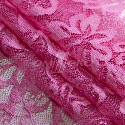 Кружевное полотно стрейч XD-WINE, 100 гр/м2, шир.150см, цвет розовый - купить в Хасавьюрте. Цена 1 869.99 руб.